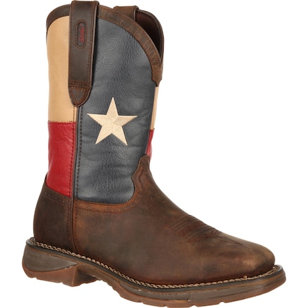 Durango Men's Texas Flag Western Boot, 12 M, Steel Toe, Dark Brown, DB021 DB021